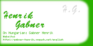 henrik gabner business card